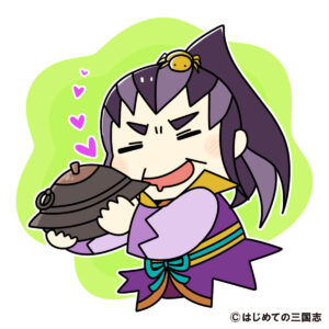 茶釜にほおずりする松永久秀