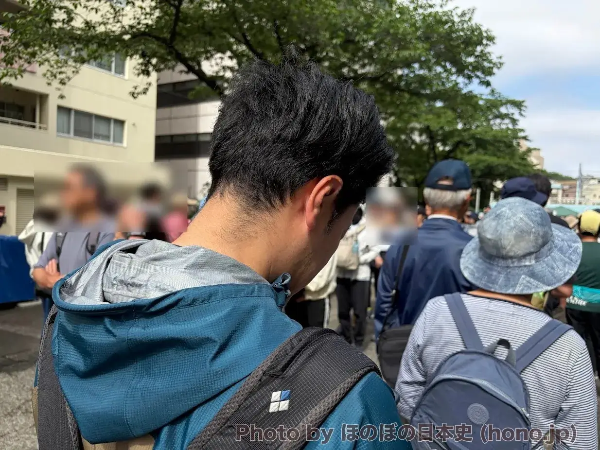 第19回OTAウォーキングの参加受付待ちのおとぼけ